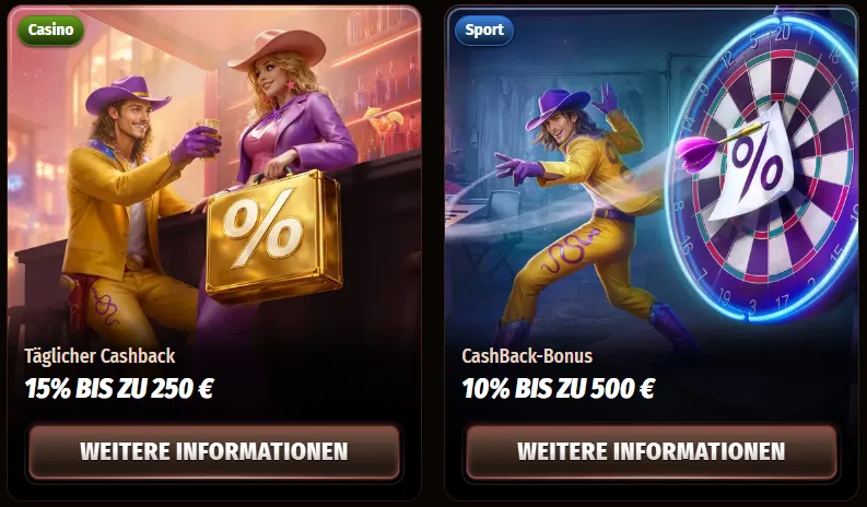 Täglicher Cashback Bonus für treue Spieler im WestAce Casino